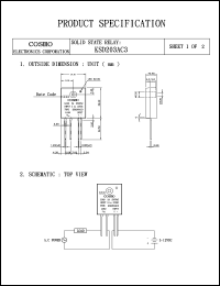 KSD203AC3 datasheet: Input signal voltage: 5-12V solid state relay KSD203AC3