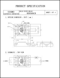 KSD240AC8 datasheet: Input signal voltage: 4-32V solid state relay KSD240AC8