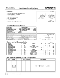 KAQY214S datasheet: 5.0V, 1A high voltage relay KAQY214S
