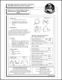 MOC3011X datasheet: 6V; 50mA optically coupled bilateral switch non-zero crossing triac MOC3011X