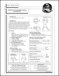 H11F1 datasheet: 6V; 60mA photon coupled bilateral analog fet H11F1