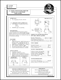 CNY35 datasheet: AC input phototransistor optically coupled isolators CNY35