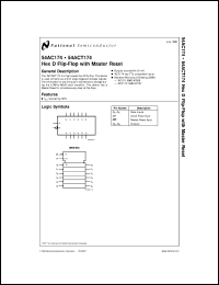 54AC174MDS datasheet: Hex D Flip-Flop with Master Reset 54AC174MDS