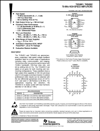 THS4052CDGNR datasheet:  70-MHZ DUAL HIGH-SPEED AMPLIFIERS THS4052CDGNR