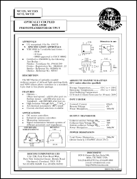 MCT2 datasheet: 6V; 60mA optically coupled isolator phototransistor output MCT2