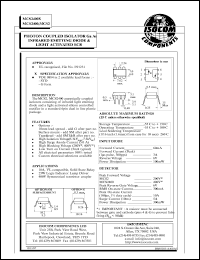 MCS2 datasheet: 6V; 60mA photon coupled isolated Ga As infrared emitting diode & light activated SCR MCS2