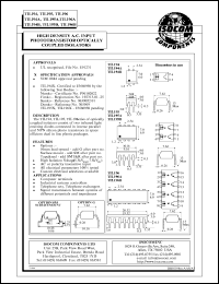 TIL195 datasheet: Phototransistor optically coupled isolator TIL195