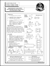 TIL197A datasheet: 6V; 50mA high density mounting photodarlington optically coupled isolator TIL197A