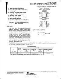 TL022CD datasheet:  DUAL LOW-POWER GENERAL-PURPOSE OPERATIONAL AMPLIFIER TL022CD