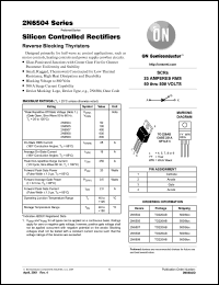 2N6507 datasheet: Thyristor, 400V, 25A 2N6507