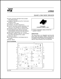 L9362 datasheet: Quad low side driver L9362