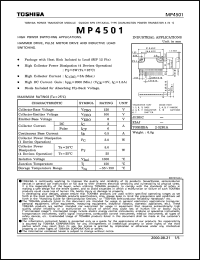 MP4501 datasheet: Power NPN transistor module for hammer drive, pulse motor drive MP4501