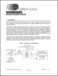 CS22210 datasheet: Wireless PCI/USB controller CS22210