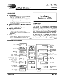 CL-PS7110-VC-A datasheet: Low-power system-on-a-chip CL-PS7110-VC-A