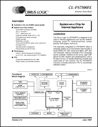 CL-PS7500FE datasheet: System-on-a-chip for internet appliance CL-PS7500FE