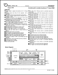 MSS0317 datasheet: Variable pitch variable loudness 3 voice ROM MSS0317