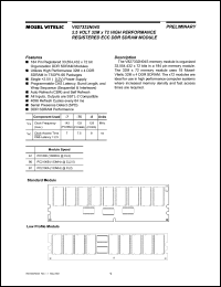 V827332N04SXTL-B0 datasheet: 2.5V 32M x 72 high performance unbuffered ECC DDR SDRAM module V827332N04SXTL-B0