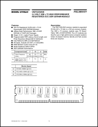 V827332U04SXTG-B0 datasheet: 2.5V 32M x 72 high performance registered ECC DDR SDRAM module V827332U04SXTG-B0