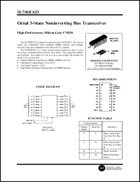 SL74HC623N datasheet: Octal 3-state noninverting bus transceiver. High-performance silicon-gate CMOS. SL74HC623N