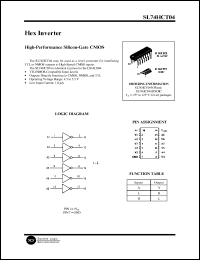 SL74HCT04N datasheet: Hex inverter. High-performance silicon-gate CMOS. SL74HCT04N