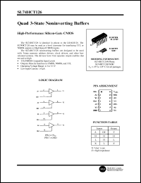 SL74HCT126D datasheet: Quad 3-state noninverting buffer. High-performance silicon-gate CMOS. SL74HCT126D