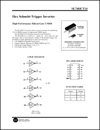 SL74HCT14N datasheet: Hex schmitt-trigger inverter . High-performance silicon-gate CMOS. SL74HCT14N