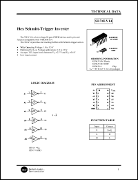 SL74LV14N datasheet: Hex scmitt-trigger inverter. SL74LV14N