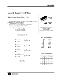 SL4011BD datasheet: Quad 2-input NAND gate. High-voltage silicon-gate CMOS. SL4011BD