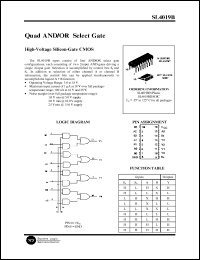 SL4019BN datasheet: Quad AND/OR select gate. High-voltage silicon-gate CMOS. SL4019BN