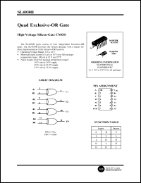 SL4030BN datasheet: Quad exlusive-OR gate. High-voltage silicon-gate CMOS. SL4030BN