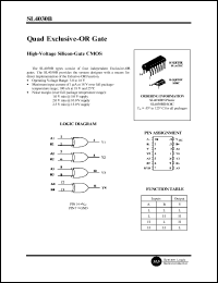 SL4030BD datasheet: Quad exlusive-OR gate. High-voltage silicon-gate CMOS. SL4030BD
