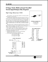 SL4034BN datasheet: 8-stage static bidirectional parallel/serial input/output bus register. High-voltage silicon-gate CMOS. SL4034BN