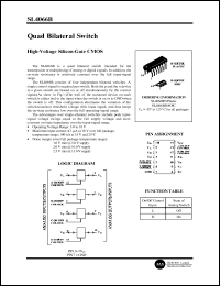 SL4066BD datasheet: Quad bilateral switch. High-voltage silicon-gate CMOS. SL4066BD
