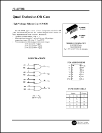 SL4070BD datasheet: Quad exlusive-OR gate. High-voltage silicon-gate CMOS. SL4070BD