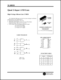 SL4081BD datasheet: Quad 2-input AND gate. High-voltage silicon-gate CMOS. SL4081BD