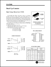 SL4520BD datasheet: Dual up-counter. High-voltage silicon-gate CMOS. SL4520BD