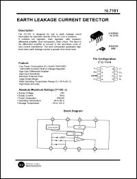 SL7101N datasheet: Earth leakage current detector. SL7101N