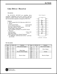 SL75232N datasheet: Line driver/receiver. SL75232N