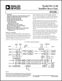 AD1848KST datasheet: Parallel-port 16-bit sound port stereo codec AD1848KST