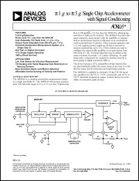 ADXL05AH datasheet: +/- 1g to +/-5g single chip accelerometer with signal conditioning ADXL05AH