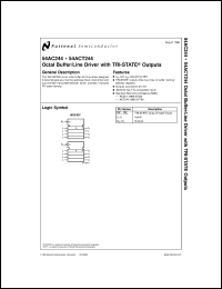 54AC244MDA datasheet: Octal Buffer/Line Driver with TRI-STATE Outputs 54AC244MDA