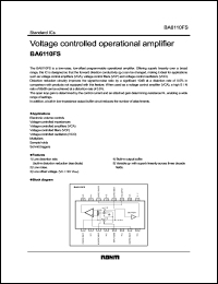 BA6110FS datasheet: Voltage controlled operational amplifier BA6110FS