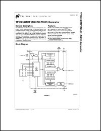 TP5089N datasheet: DTMF (TOUCH-TONE) generator TP5089N