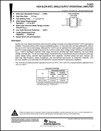 TL3472IDR datasheet:  HIGH-SLEW-RATE, SINGLE-SUPPLY OPERATIONAL AMPLIFIER TL3472IDR