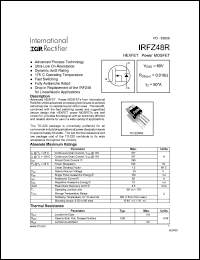 IRFZ48R datasheet: Power MOSFET, 60V, 50A IRFZ48R