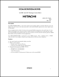 HD61830A00H datasheet: LCDC (LCD timing controller), 1.1 MHz HD61830A00H