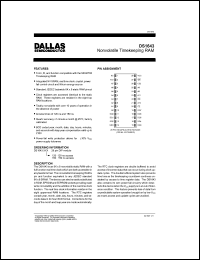 DS1643-150 datasheet: Nonvolatile timekeeping RAM, 150ns access DS1643-150