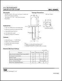 MVL-564BV datasheet: Solid state lamp MVL-564BV