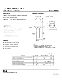 MVL-564TG datasheet: Solid state lamp MVL-564TG