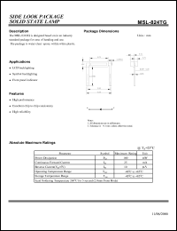 MSL-824TG datasheet: Solid state lamp MSL-824TG